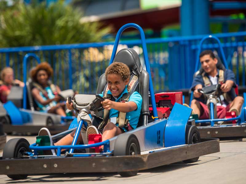 Kid riding Go-Kart