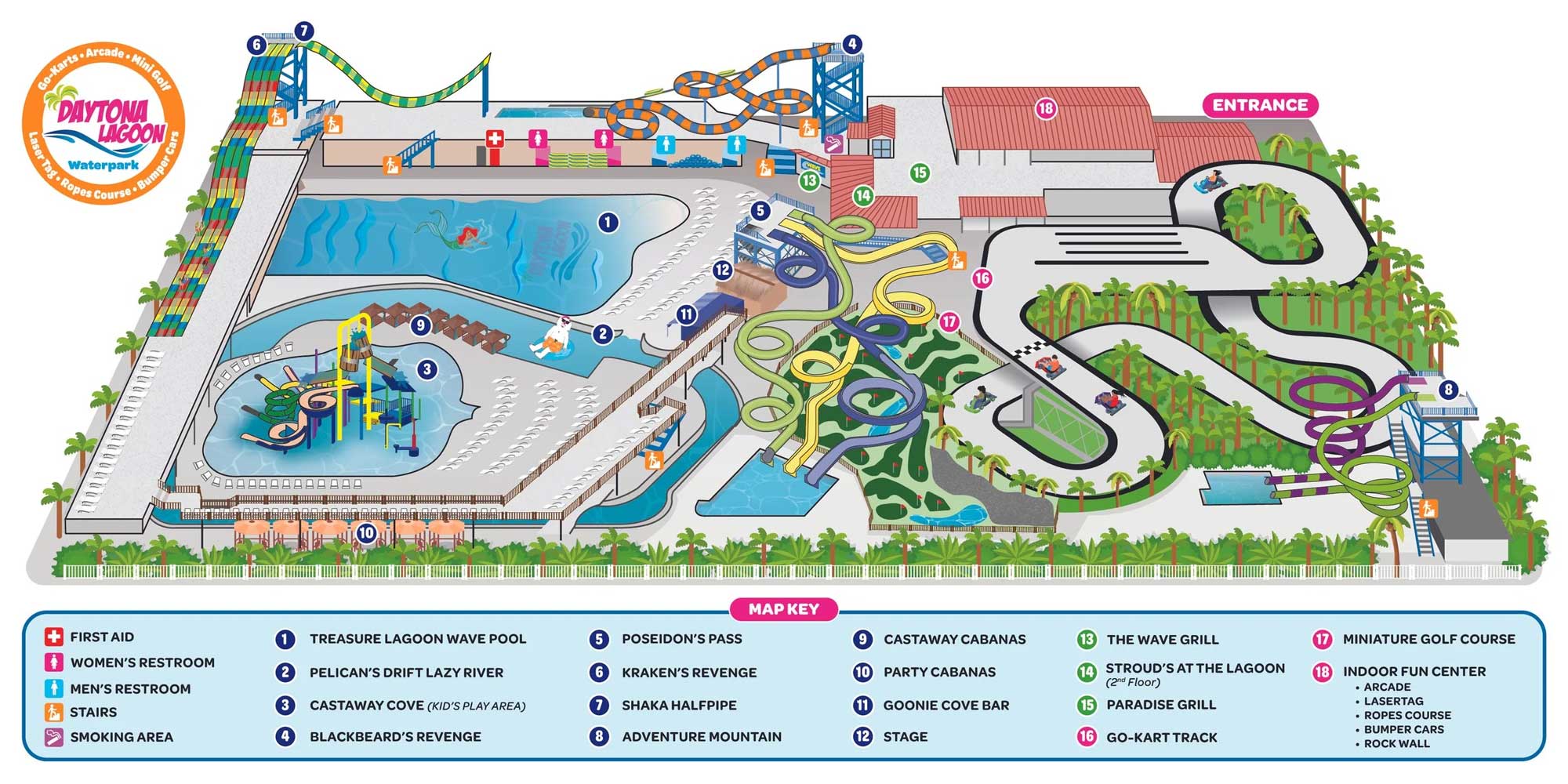 Daytona Lagoon Map