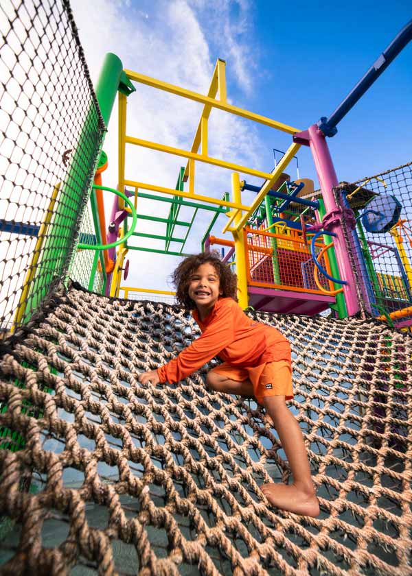 Kid Climbing Ropes